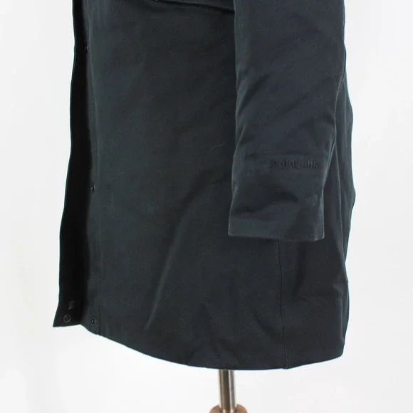 Patagonia Goose Down Hooded Coat Black H2NO Performance Insulated Lining Size S - Picture 4 of 7